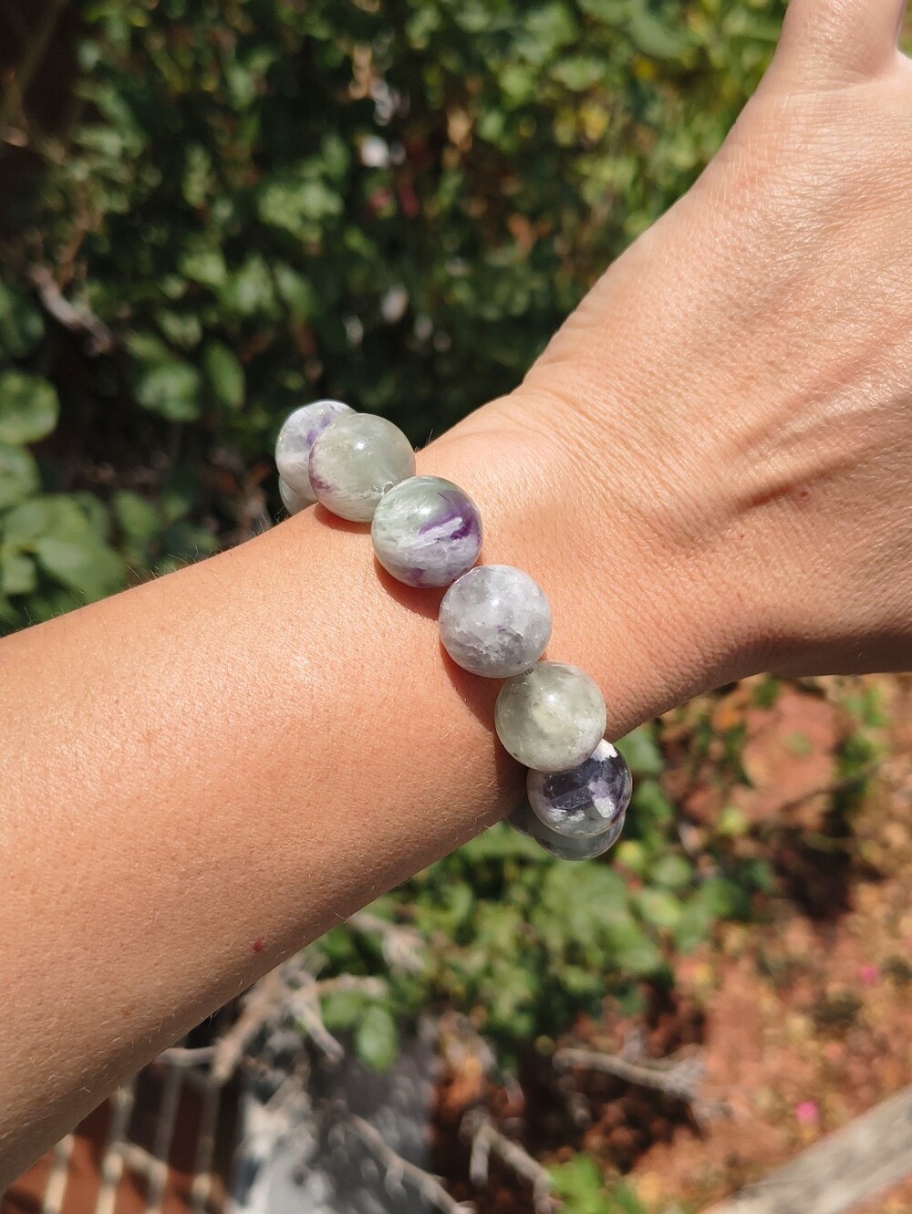 High Quality 16mm Feather Fluorite Statement Bracelet And Necklace Set - Picture 5 of 12